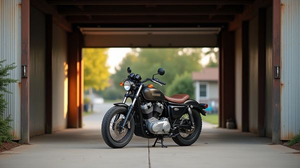 Protégez votre moto avec un abri extérieur solide et durable